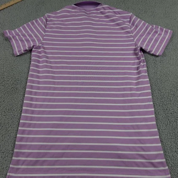 VTG Polo Golf Ralph Lauren Performance Shirt Mens Medium Purple Striped Polo - Picture 10 of 11